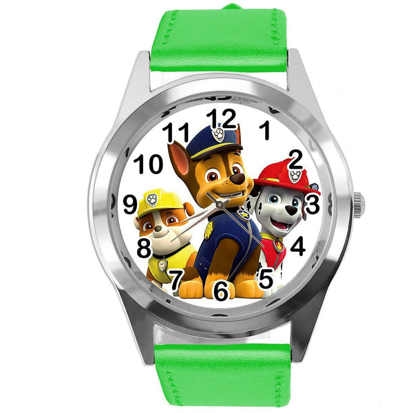 PAW PATROL DOG PUPPY GREEN LEATHER FILM MOVIE CARTOON CD DVD TV GAME TOY WATCH