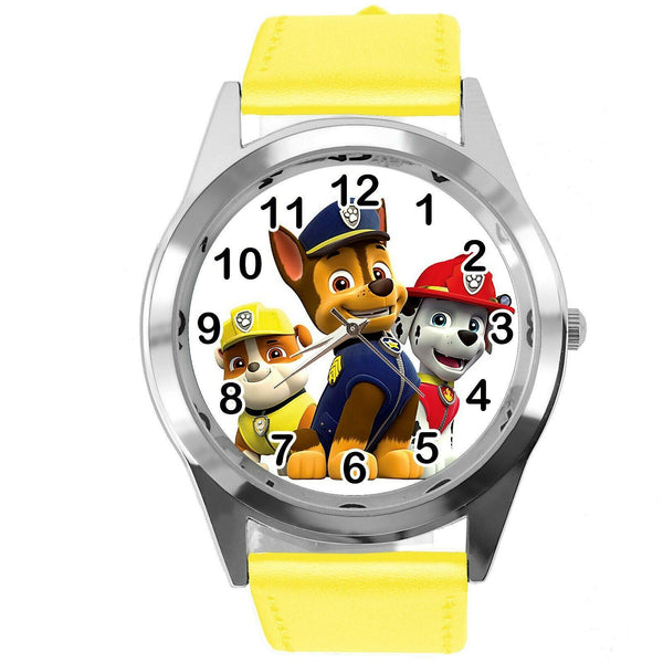 PAW PATROL DOG PUPPY YELLOW LEATHER FILM MOVIE CARTOON CD DVD TV GAME TOY WATCH