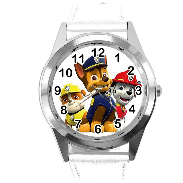 PAW PATROL DOG PUPPY WHITE LEATHER FILM MOVIE CARTOON CD DVD TV GAME TOY WATCH