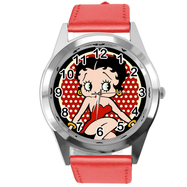 BETTY BOOP CARTOON FILM STAR PINUP GIRL RED LEATHER ROUND TV CD DVD WATCH