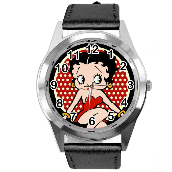 BETTY BOOP CARTOON FILM STAR PINUP GIRL BLACK LEATHER ROUND TV CD DVD WATCH