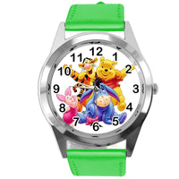 WINNIE THE POOH TIGER PIGLET GREEN LEATHER FILM MOVIE CARTOON BOOK CD DVD WATCH