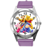 WINNIE THE POOH TIGER PIGLET PURPLE LEATHER FILM MOVIE CARTOON BOOK CD DVD WATCH