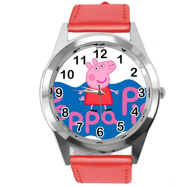 PEPPA PIG PIGLET RED LEATHER FILM CARTOON ANIMATION CD DVD TV GAME TOY WATCH