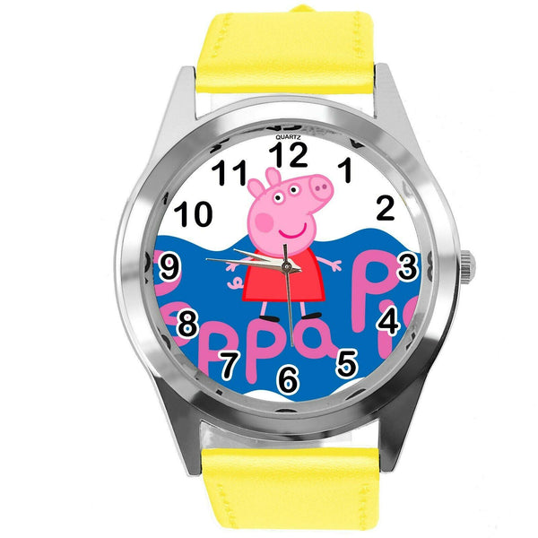 PEPPA PIG PIGLET YELLOW LEATHER FILM CARTOON ANIMATION CD DVD TV GAME TOY WATCH
