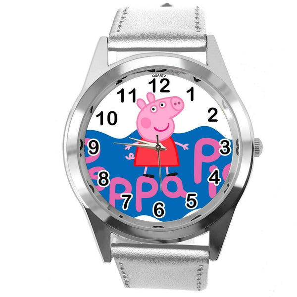 PEPPA PIG PIGLET SILVER LEATHER FILM CARTOON ANIMATION CD DVD TV GAME TOY WATCH
