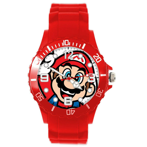 SUPER MARIO BROS VIDEO GAME PLUMBER HERO RED SILICONE VIDEO GAME CD DVD WATCH E3