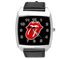 THE ROLLING STONES BLACK LEATHER ROCK AND ROLL MUSIC KING SQUARE CD DVD WATCH