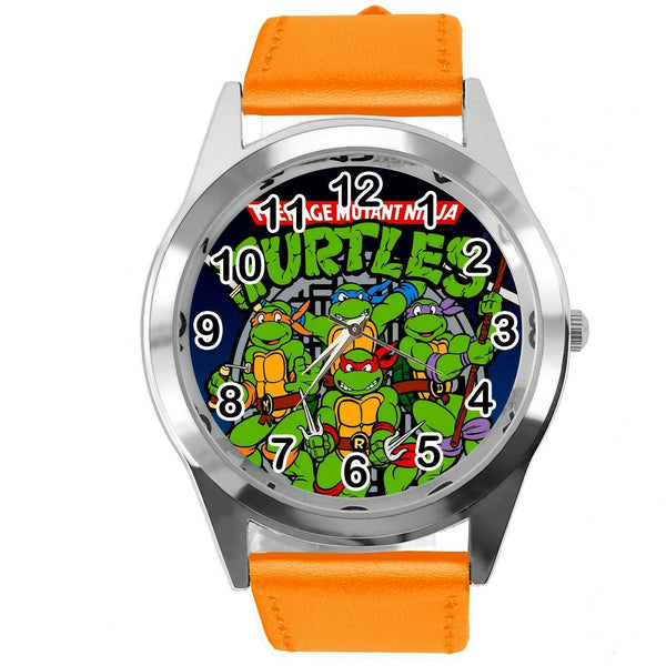 TEENAGE MUTANT NINJA TURTLES ORANGE LEATHER FILM CARTOON CD TV DVD GAME WATCH