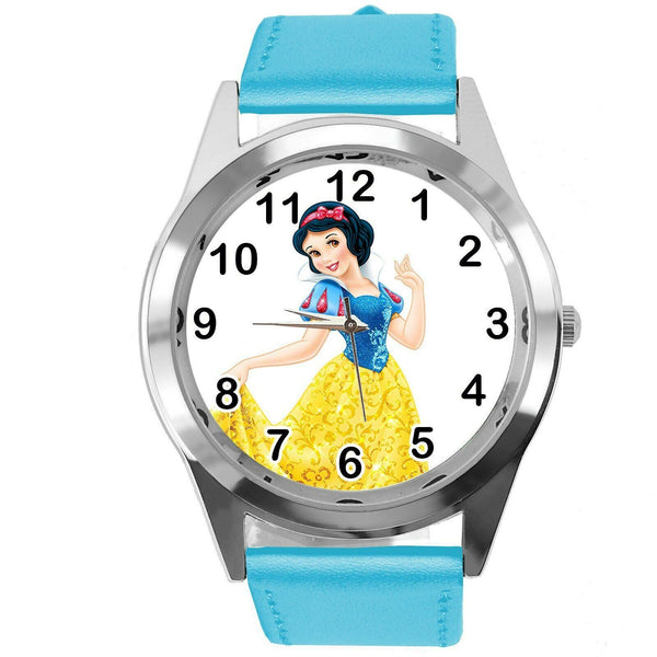 Princess Snow White Disney FILM MOVIE FAIRY TALE CD DVD TV BLUE LEATHER WATCH