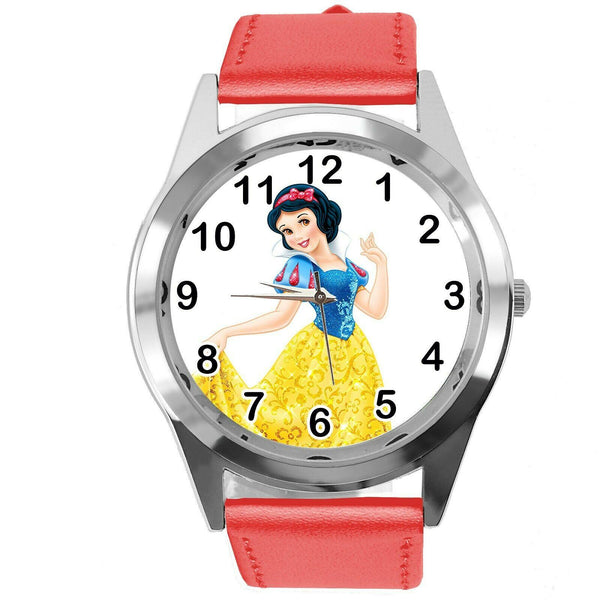 Princess Snow White Disney FILM MOVIE FAIRY TALE CD DVD TV RED LEATHER WATCH