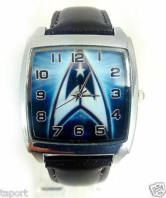 SCI FI STAR TREK STARTREK BLUE SQUARE WATCH Stainless Steel DVD FASHION WATCH UK