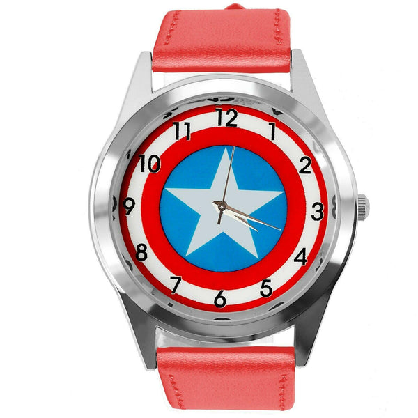 CAPTAIN AMERICA FILM MOVIE SUPERHERO RED LEATHER CD DVD TV Comics SCIFI Watch
