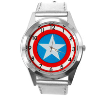 CAPTAIN AMERICA FILM MOVIE SUPERHERO SILVER LEATHER CD DVD TV Comics SCIFI Watch