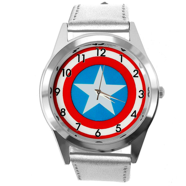 CAPTAIN AMERICA FILM MOVIE SUPERHERO SILVER LEATHER CD DVD TV Comics SCIFI Watch