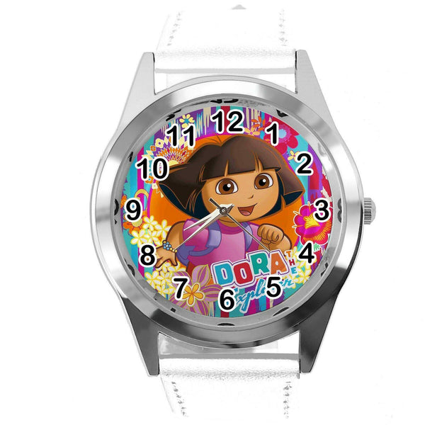 DORA THE EXPLORER WHITE LEATHER FILM CARTOON ANIMATION CD DVD TV GAME TOY WATCH