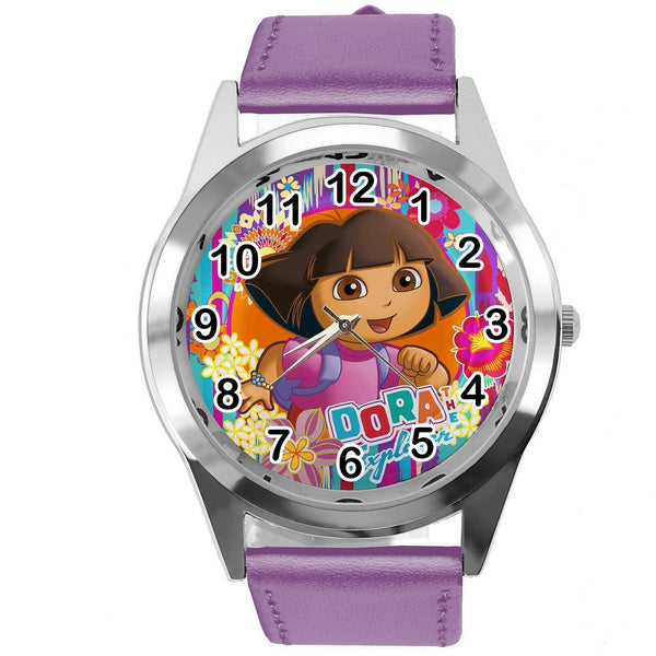DORA THE EXPLORER PURPLE LEATHER FILM CARTOON ANIMATION CD DVD TV GAME TOY WATCH