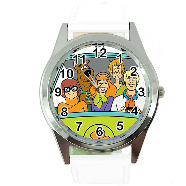 SCOOBY DOO SHAGGY CARTOON FILM MOVIE DVD VIDEO GAME WHITE LEATHER STEEL WATCH