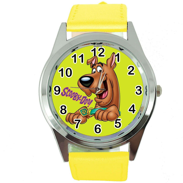 SCOOBY DOO SHAGGY CARTOON FILM MOVIE DVD VIDEO GAME YELLOW LEATHER WATCH E2
