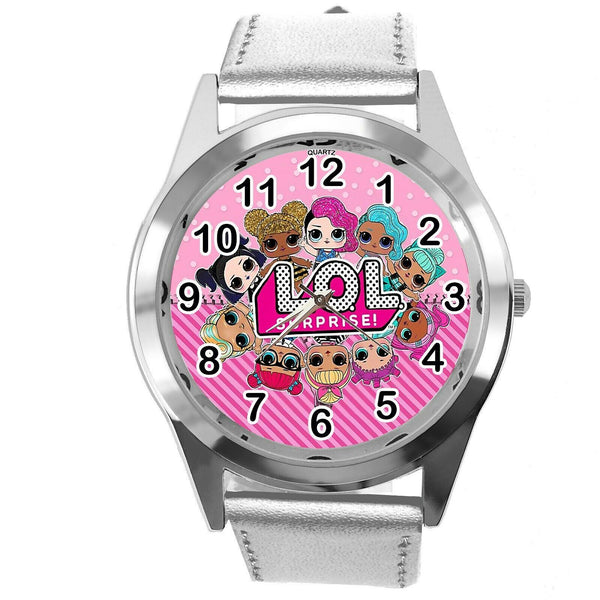LOL SURPRISE DOLLS SILVER LEATHER FILM MOVIE CARTOON CD DVD TV QUARTZ WATCH E2