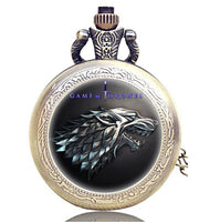 GAME OF THRONES BOOK FILM MOVIE DVD ANTIQUE BRONZE ENGRAVED POCKET WATCH