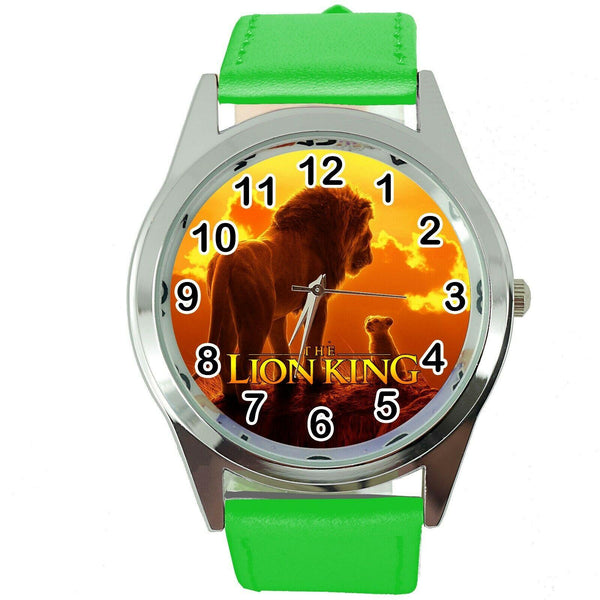 GREEN REAL LEATHER WATCH FOR LION KING VIDEO GAME MOVIE FILM  DVD TV CD FAN