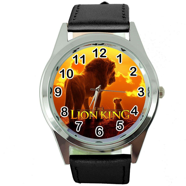BLACK REAL LEATHER WATCH FOR LION KING VIDEO GAME MOVIE FILM  DVD TV CD FAN