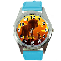 BLUE REAL LEATHER WATCH FOR LION KING VIDEO GAME MOVIE FILM  DVD TV CD FAN