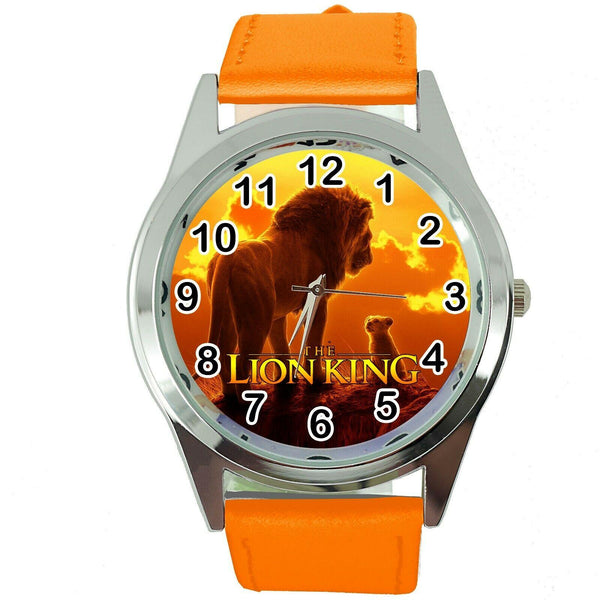 ORANGE REAL LEATHER WATCH FOR LION KING VIDEO GAME MOVIE FILM  DVD TV CD FAN