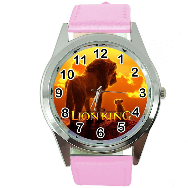 PINK REAL LEATHER WATCH FOR LION KING VIDEO GAME MOVIE FILM  DVD TV CD FAN