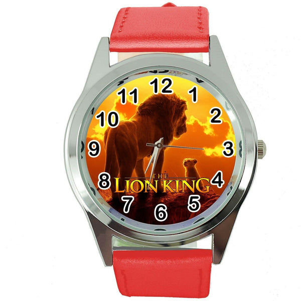 RED REAL LEATHER WATCH FOR LION KING VIDEO GAME MOVIE FILM  DVD TV CD FAN