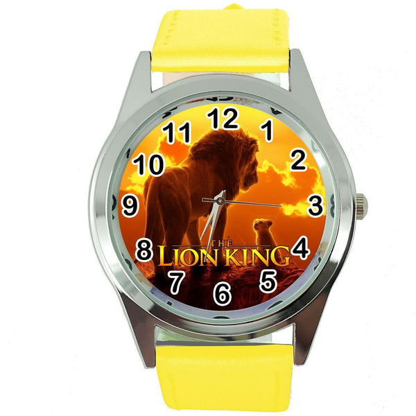 YELLOW REAL LEATHER WATCH FOR LION KING VIDEO GAME MOVIE FILM  DVD TV CD FAN
