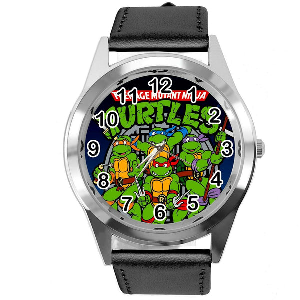 TEENAGE MUTANT NINJA TURTLES BLACK LEATHER FILM CARTOON CD TV DVD GAME WATCH