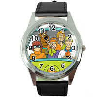 SCOOBY DOO SHAGGY CARTOON FILM MOVIE DVD VIDEO GAME BLACK LEATHER STEEL WATCH
