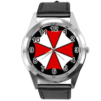RESIDENT EVIL UMBRELLA CORP FILM MOVIE VIDEO GAME BLACK LEATHER CD DVD WATCH