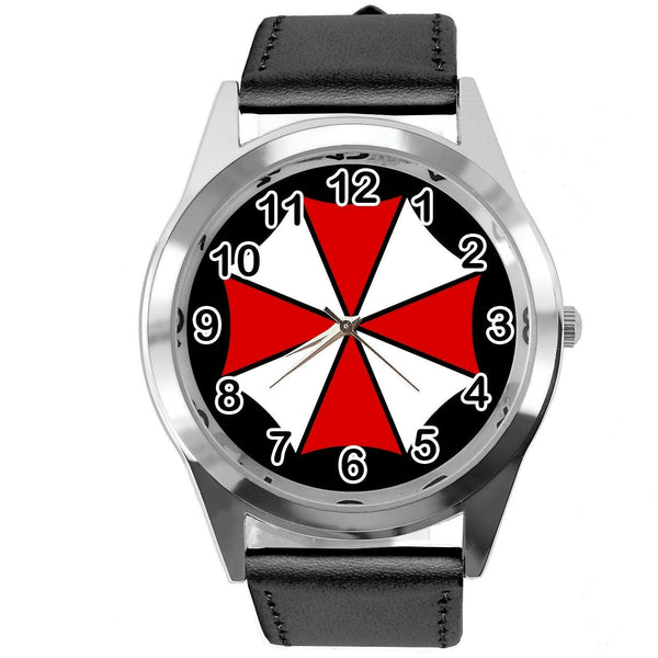 RESIDENT EVIL UMBRELLA CORP FILM MOVIE VIDEO GAME BLACK LEATHER CD DVD WATCH