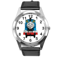 THOMAS TRAIN THE TANK ENGINE FILM Railway BOOK CD DVD BLACK LEATHER STEEL WATCH