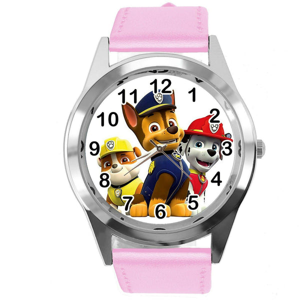 PAW PATROL DOG PUPPY PINK LEATHER FILM MOVIE CARTOON CD DVD TV GAME TOY WATCH