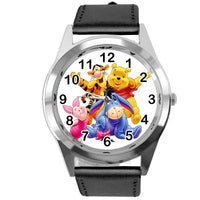 WINNIE THE POOH TIGER PIGLET BLACK LEATHER FILM MOVIE CARTOON BOOK CD DVD WATCH