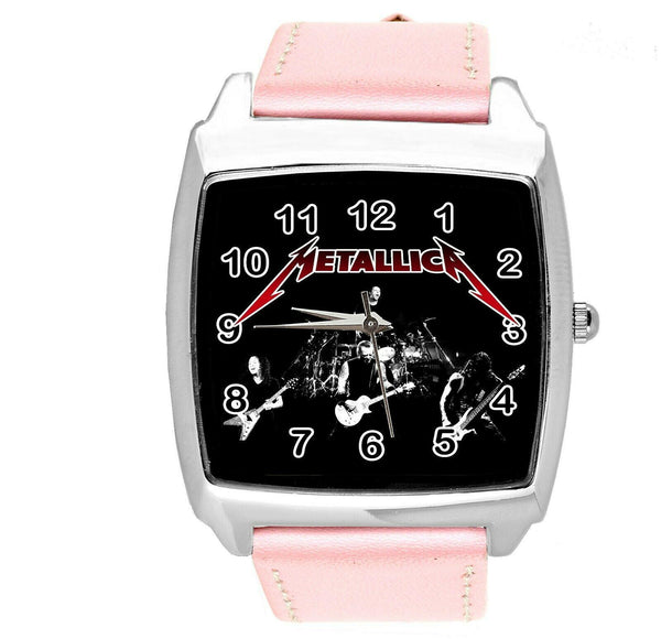 METALLICA PINK LEATHER MUSIC HEAVY METAL BAND SQUARE CD DVD TV CONCERT WATCH