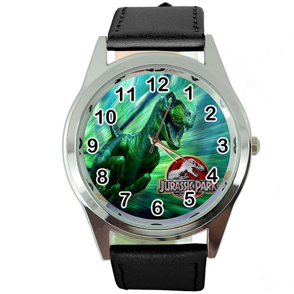 JURRASIC PARK DINOSAURS Steel BLACK LEATHER FILM MOVIE CINEMA DVD WATCH