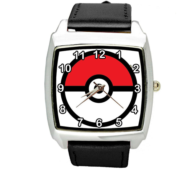POKEMON GO POKE BALL VIDEO GAME BLACK LEATHER FILM MOVIE STEEL SQUARE DVD WATCH