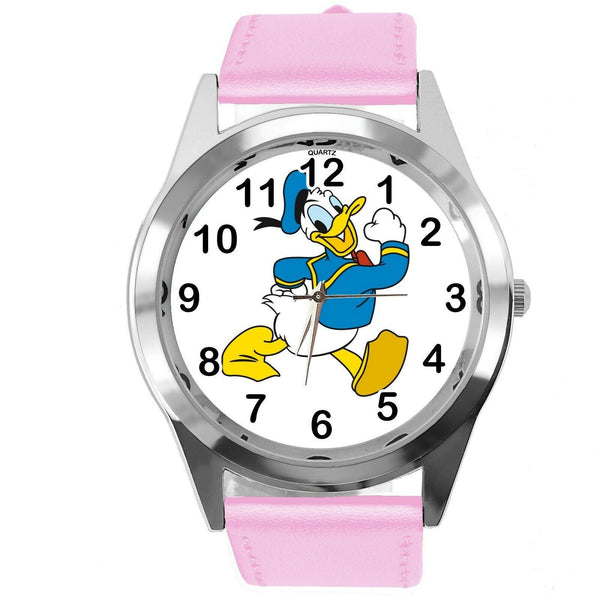 DONALD DUCK PINK REAL LEATHER FILM CARTOON MICKEY MOUSE CD DVD TV FRIEND WATCH