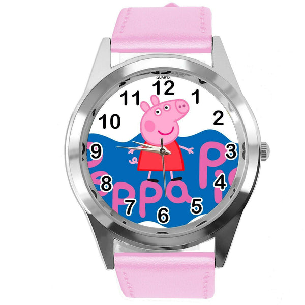 PEPPA PIG PIGLET PINK LEATHER FILM CARTOON ANIMATION CD DVD TV GAME TOY WATCH